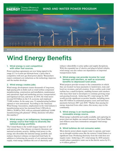 benefits of wind power