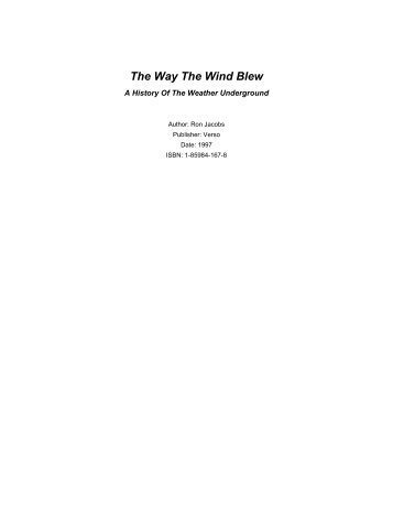 The way the wind blew: A history of - Libcom