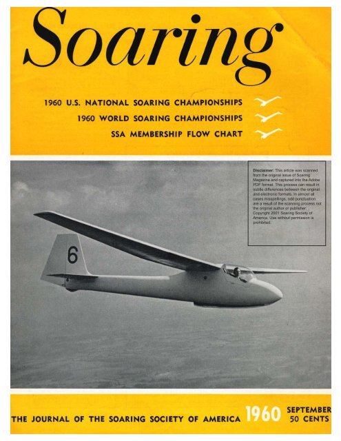 1960 World Gliding Championships - Soaring Society of America