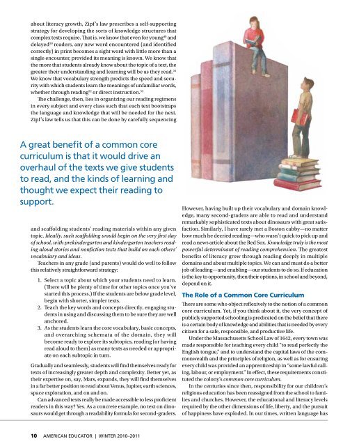 American Educator, Winter 2010-11, Vol. 34, No. 4, AFT