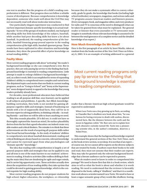 American Educator, Winter 2010-11, Vol. 34, No. 4, AFT