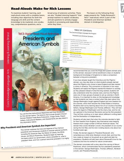 American Educator, Winter 2010-11, Vol. 34, No. 4, AFT