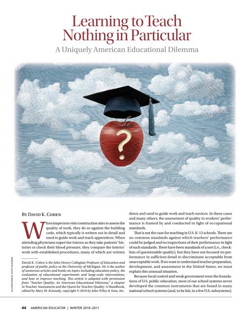 American Educator, Winter 2010-11, Vol. 34, No. 4, AFT