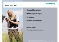 Channel Marketing - Siemens Enterprise Communications