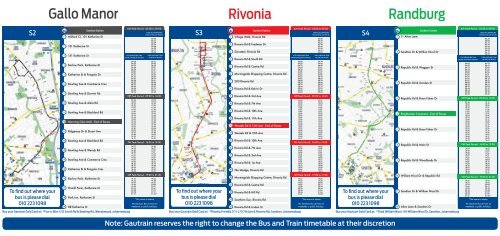 Fourways Bus Route Stops - Gautrain