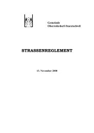 STRASSENREGLEMENT - Gemeinde Oberrohrdorf