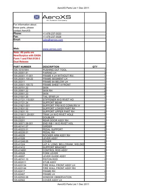 helicopter spare parts