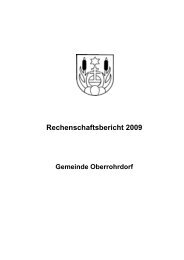 Rechenschaftsbericht 2009 - Gemeinde Oberrohrdorf