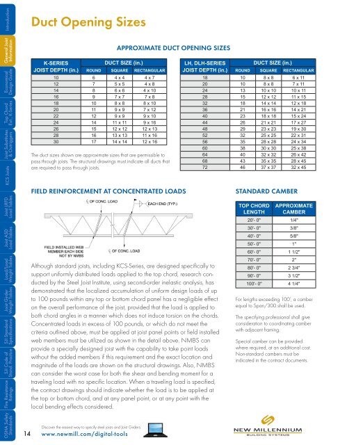 Steel Joists and joist Girders - New Millennium Building Systems