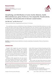 Morphology and distribution of some marine diatoms, family ... - Algae