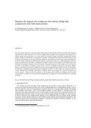 Dynamic FE analysis of a continuous steel railway bridge and ...