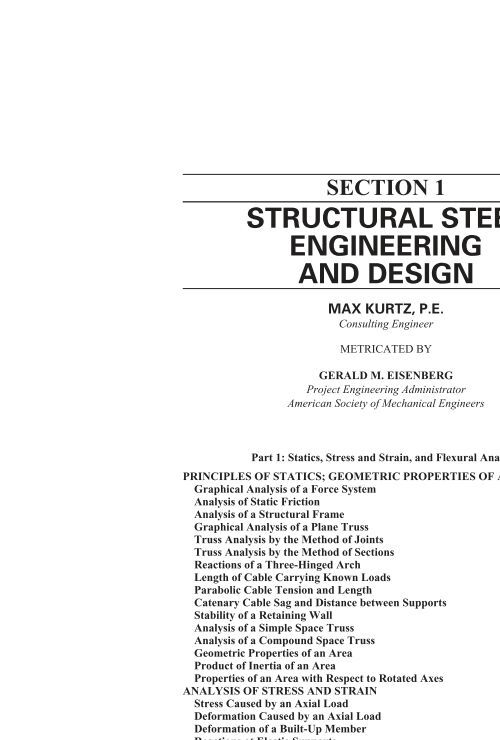 SECTION 1 STRUCTURAL STEE