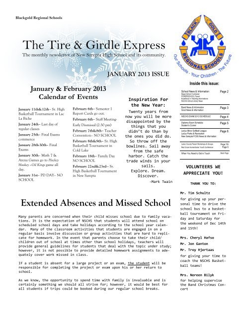 The Tire & Girdle Express - Black Gold Regional Schools