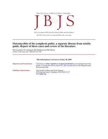 Osteomyelitis of the symphysis pubis