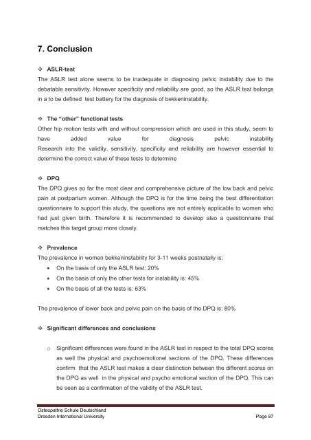 Pelvic girdle pain and relevance of ASLR testing: A ... - Cindy Verheul