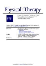A Patient With De Quervain's Tenosynovitis: A ... - Physical Therapy