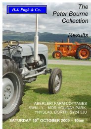 The Peter Bourne Collection Results - HJ Pugh & Co Auctioneers