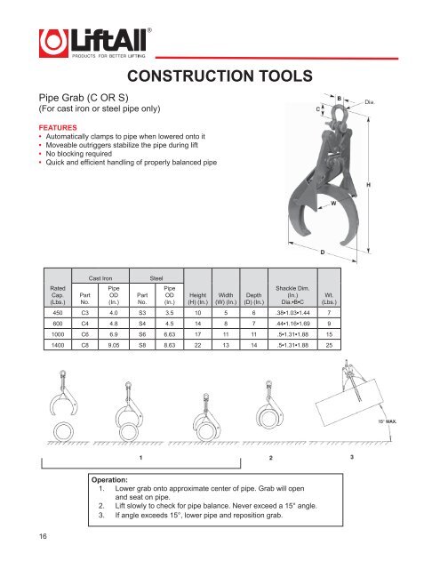 Lifting Devices Catalog 2010.pdf - Lift-All Inc.