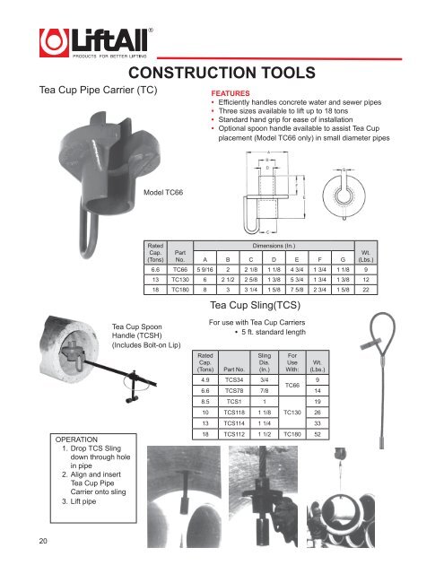 Lifting Devices Catalog 2010.pdf - Lift-All Inc.
