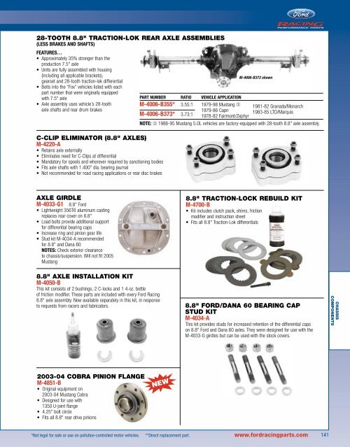 2006 Ford Racing Performance Parts Catalog - Chromwerk