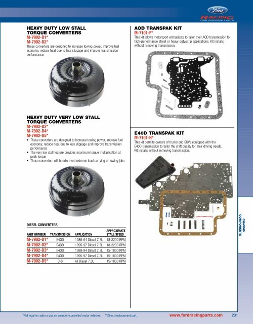 2006 Ford Racing Performance Parts Catalog - Chromwerk