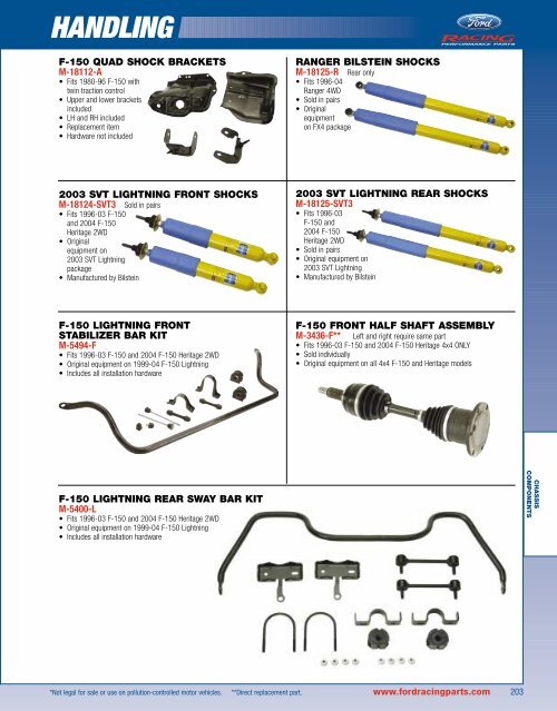 2006 Ford Racing Performance Parts Catalog - Chromwerk