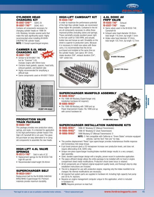 2006 Ford Racing Performance Parts Catalog - Chromwerk