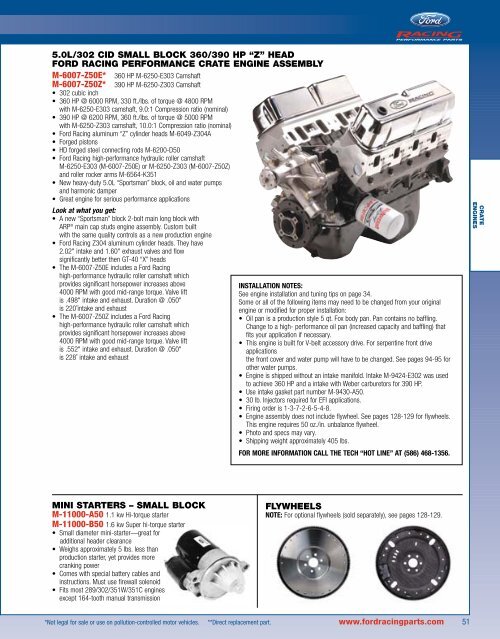 2006 Ford Racing Performance Parts Catalog - Chromwerk