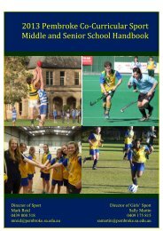 2012 Sports Handbook - Pembroke School