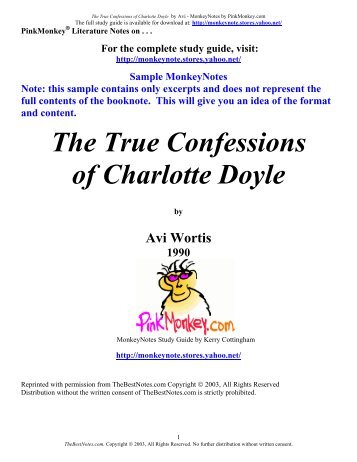An Analysis of the True Confessions of Charlotte Doyle