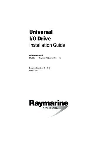 Universal I/O Drive Installation Guide - Busse-Yachtshop