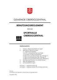 SPORTHALLE OBERSIGGENTHAL ... - Gemeinde Obersiggenthal