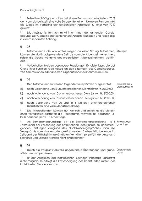 Gemeinde Obersiggenthal Personalreglement (PR)