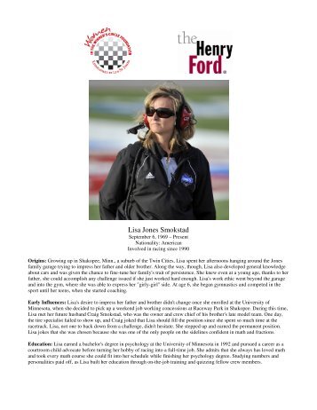 Lisa Jones Smokstad - The Henry Ford