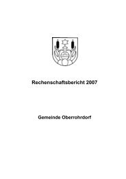 Rechenschaftsbericht 2007 - Gemeinde Oberrohrdorf