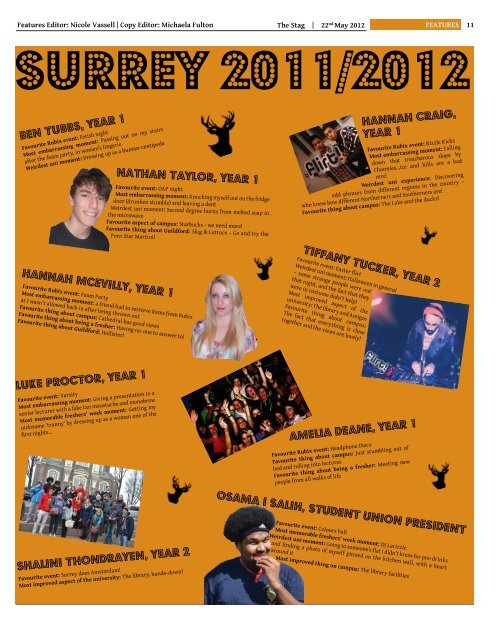 AWARD NIGHTS SHOW OFF SURREY'S TALENT - University of ...