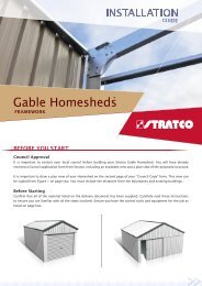 Gable Homeshed Framework Install Guide (Jan 2013).indd - Stratco