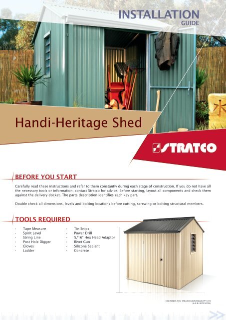 Handi-Heritage Shed - Stratco Australia