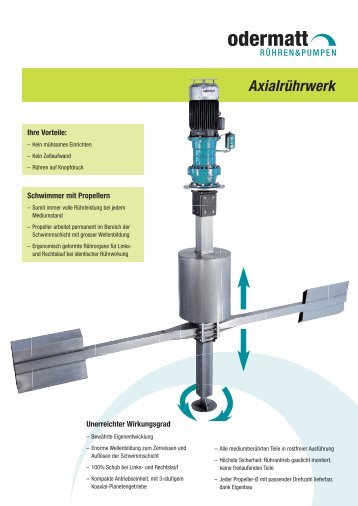 Axialrührwerk - Odermatt Umwelttechnik AG