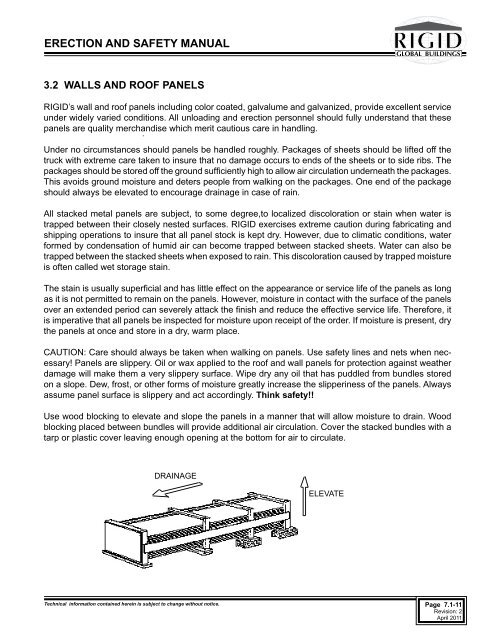 ERECTION AND SAFETY MANUAL - Rigid Global Buildings