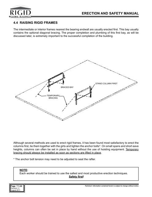 ERECTION AND SAFETY MANUAL - Rigid Global Buildings