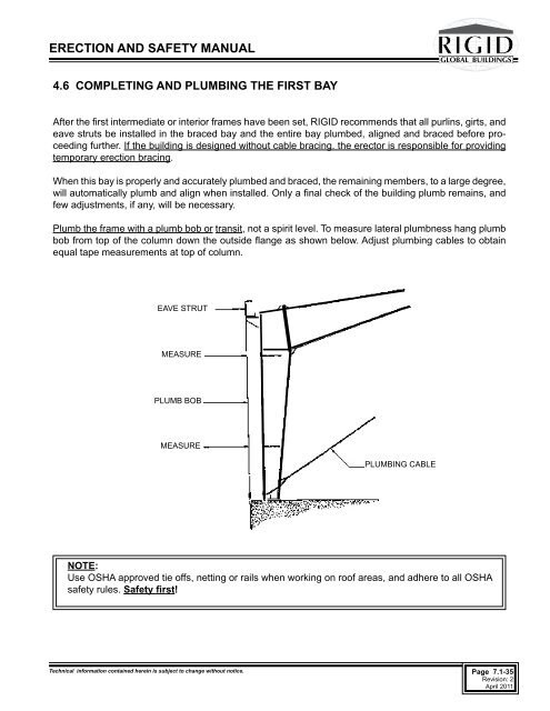 ERECTION AND SAFETY MANUAL - Rigid Global Buildings