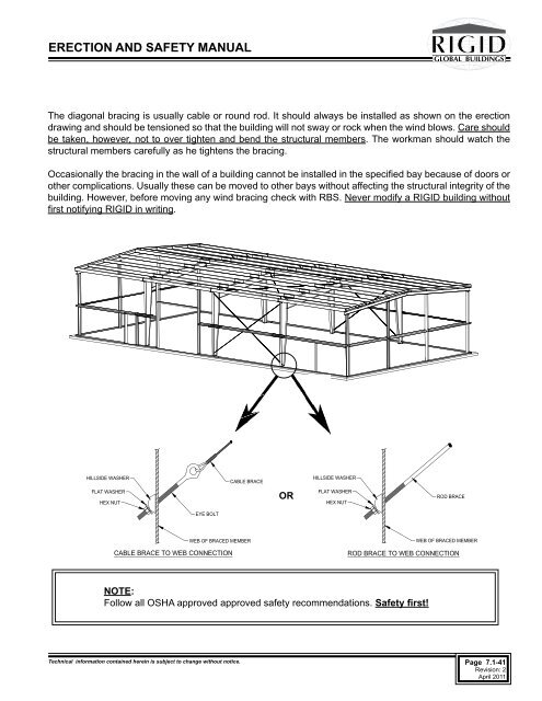 ERECTION AND SAFETY MANUAL - Rigid Global Buildings