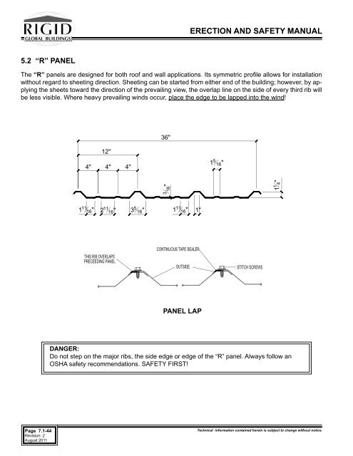 ERECTION AND SAFETY MANUAL - Rigid Global Buildings