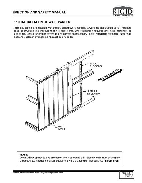 ERECTION AND SAFETY MANUAL - Rigid Global Buildings