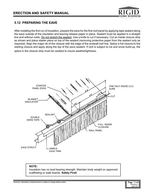 ERECTION AND SAFETY MANUAL - Rigid Global Buildings