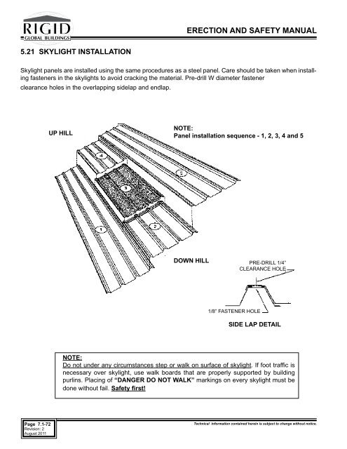 ERECTION AND SAFETY MANUAL - Rigid Global Buildings