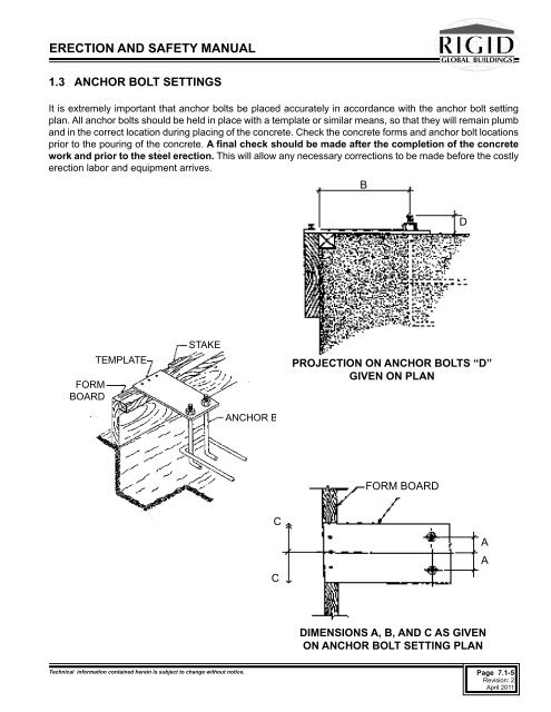 ERECTION AND SAFETY MANUAL - Rigid Global Buildings