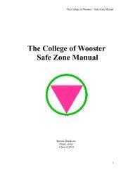 Safe Zone Information - College of Wooster