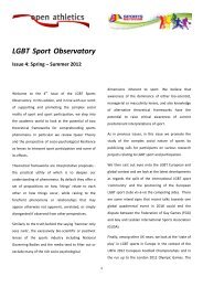 LGBT Sport Observatory Issue 4: Spring